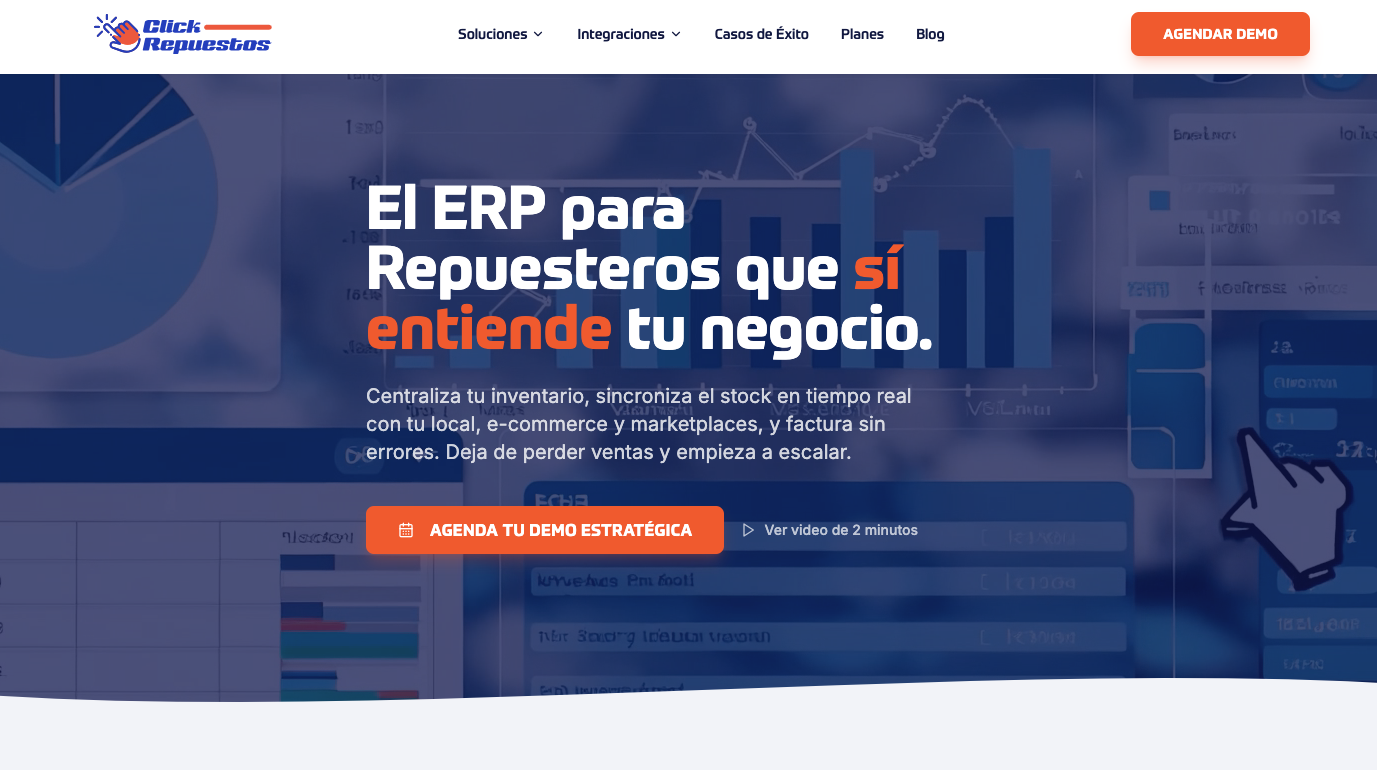 Vista previa de erp.clickrepuestos.cl