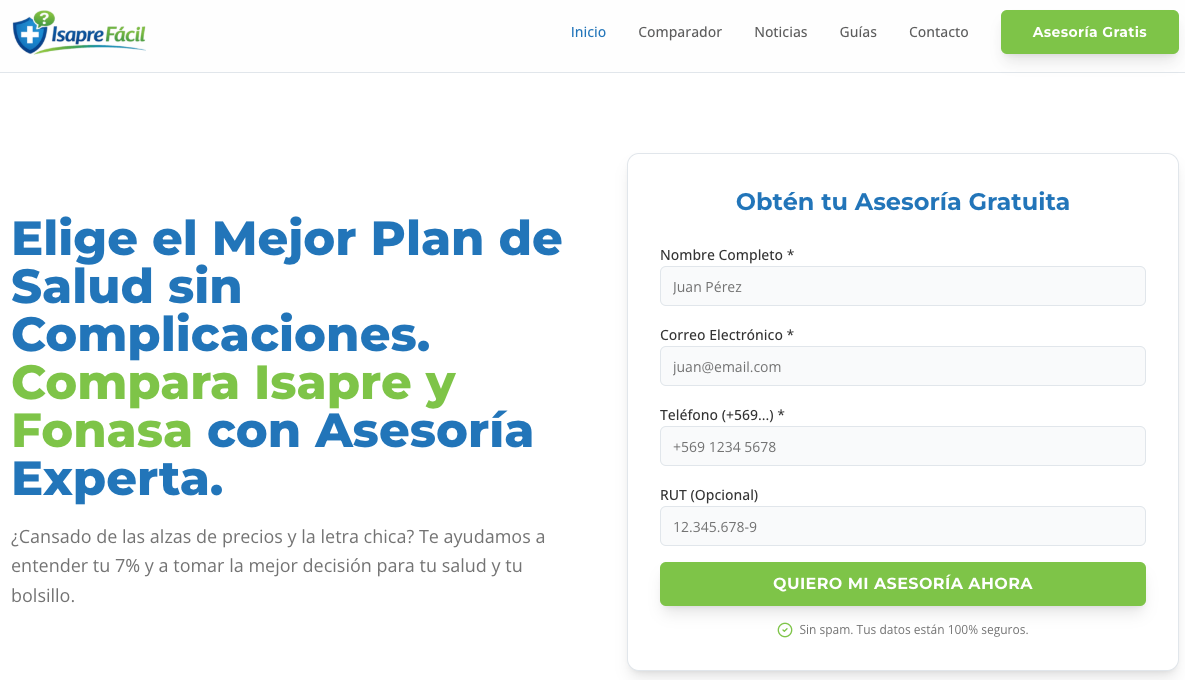 Vista previa de isaprefacil.cl