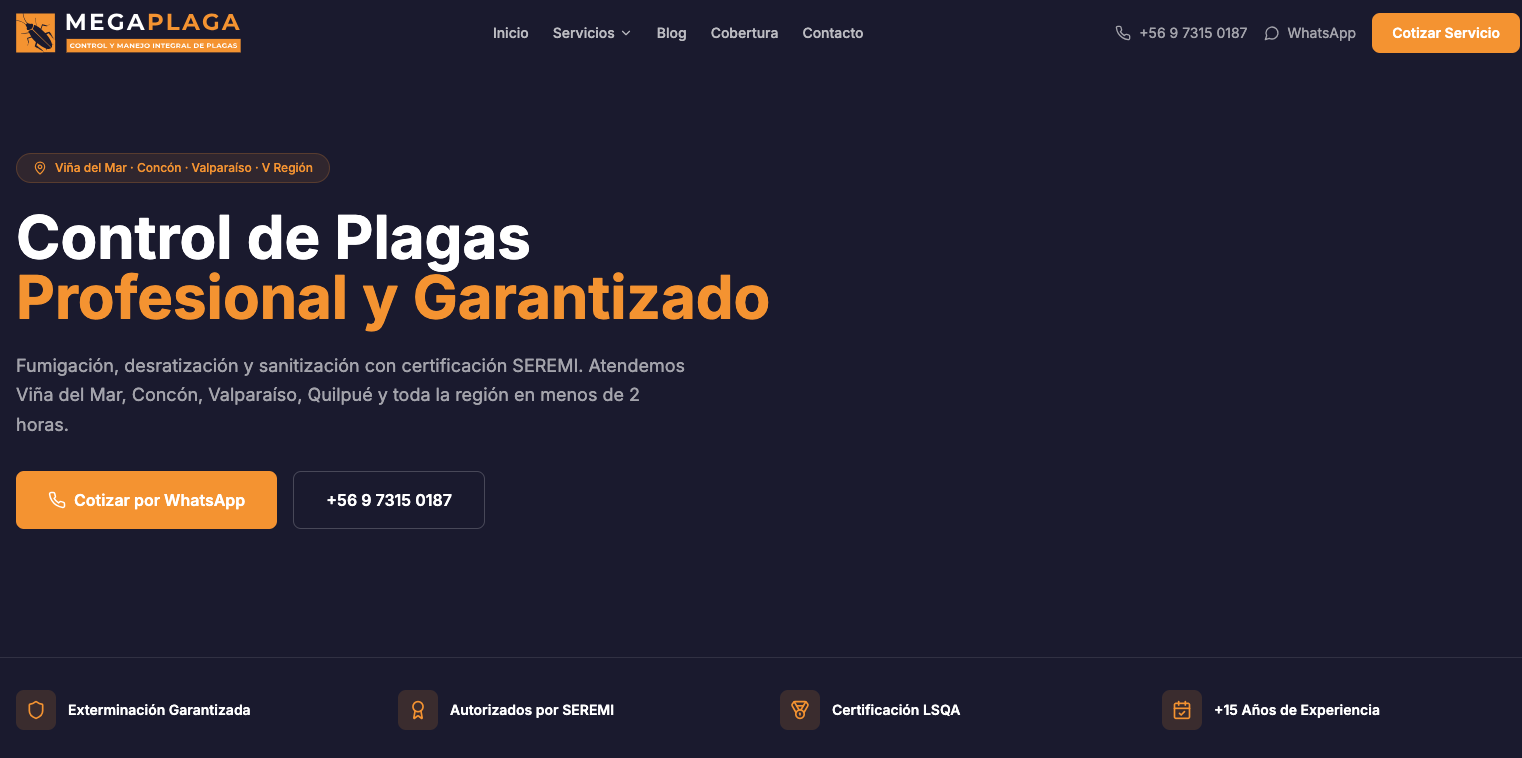 Vista previa de megaplaga.cl