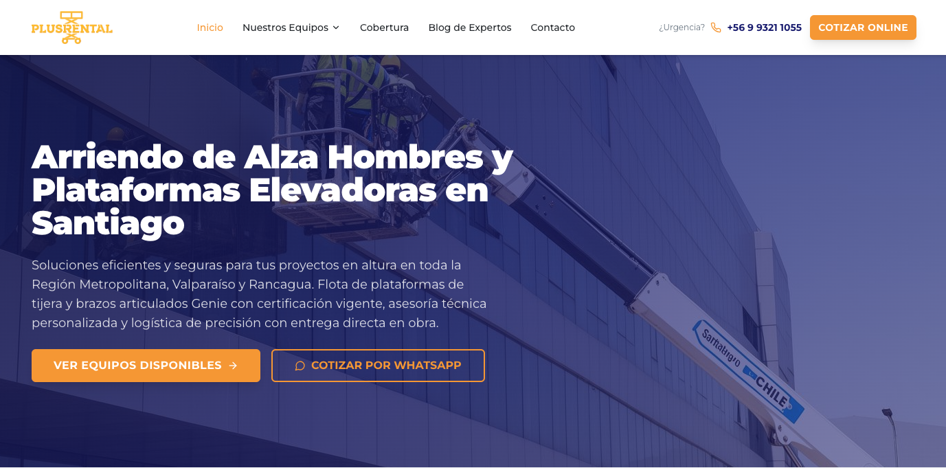 Vista previa de plusrental.cl